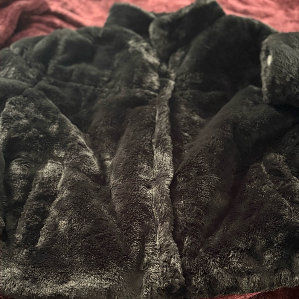 Ambiance Black Faux Fur Jacket - Picture 1 of 6